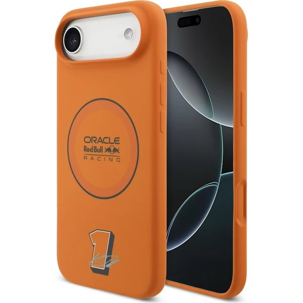 Red Bull Silicone Blue Ring MagSafe Zadný Kryt pre iPhone Air oranžový