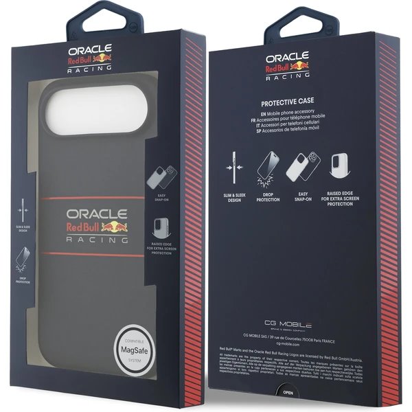 Red Bull Silicone Horizontal Logo MagSafe Zadný Kryt pre iPhone Air modrý