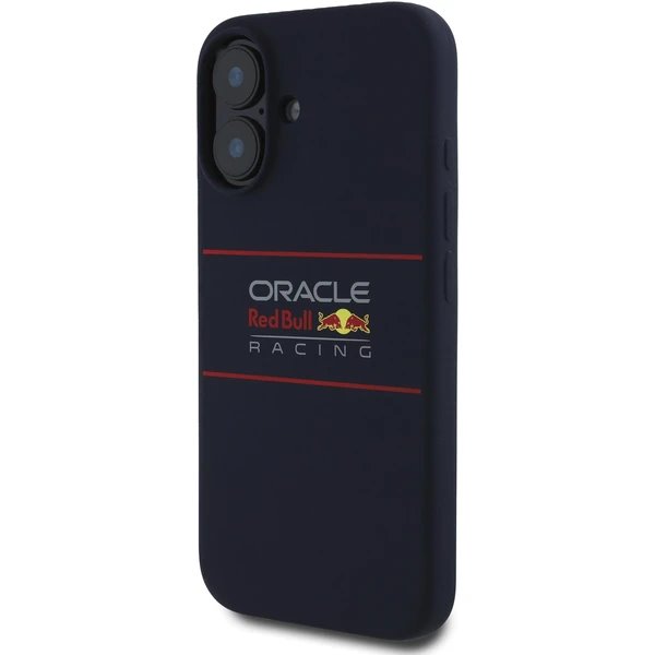 Red Bull Silicone Horizontal Logo MagSafe Zadný Kryt pre iPhone 16 modrý