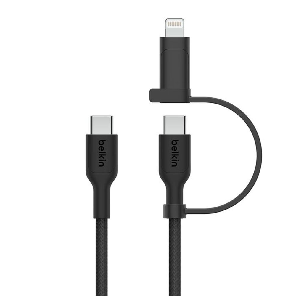 Belkin kábel Boost Charge Pro 2-in-1 Cable with USB-C and Lightning Connector 1.5m - Black