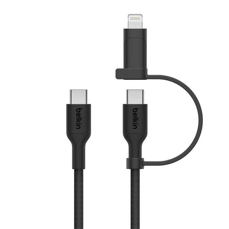 Belkin kábel Boost Charge Pro 2-in-1 Cable with USB-C and Lightning Connector 1.5m - Black