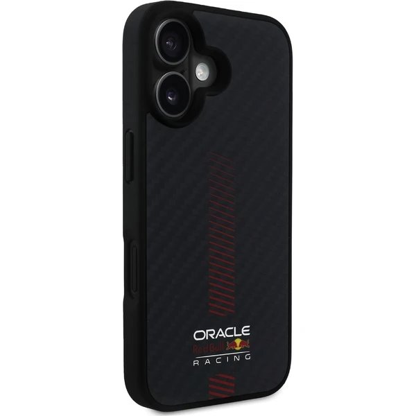 Red Bull Carbon Powerbar MagSafe Zadný Kryt pre iPhone 16 Plus čierny
