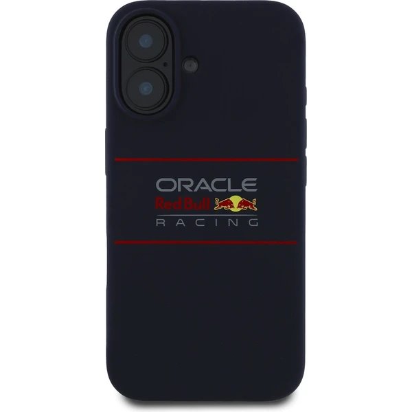 Red Bull Silicone Horizontal Logo MagSafe Zadný Kryt pre iPhone 16 Plus modrý