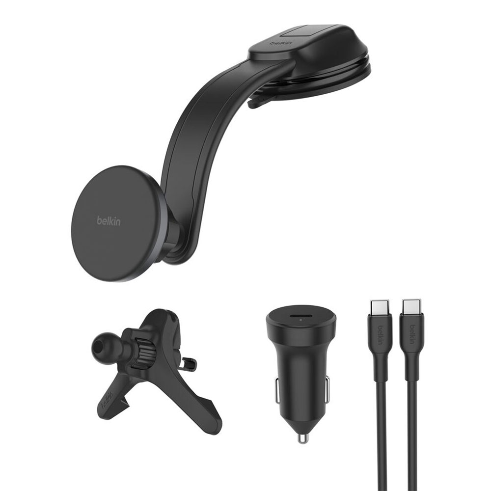 Belkin Boost Charge Magnetic Wireless Charging Car Vent and Dash Mount Qi2 15W - Black
