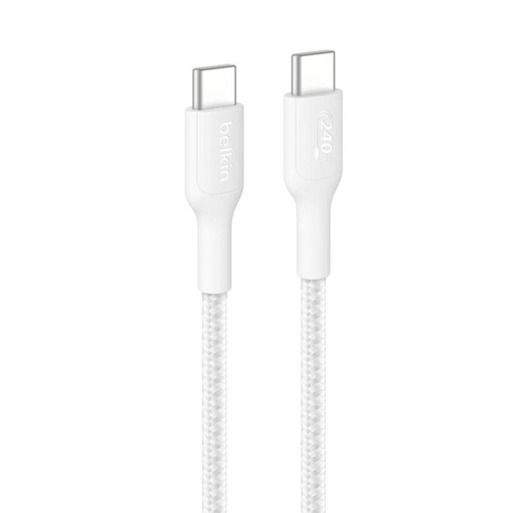 Belkin kabel Boost Charge Pro USB-C to USB-C Braided Cable 240W 1m - White
