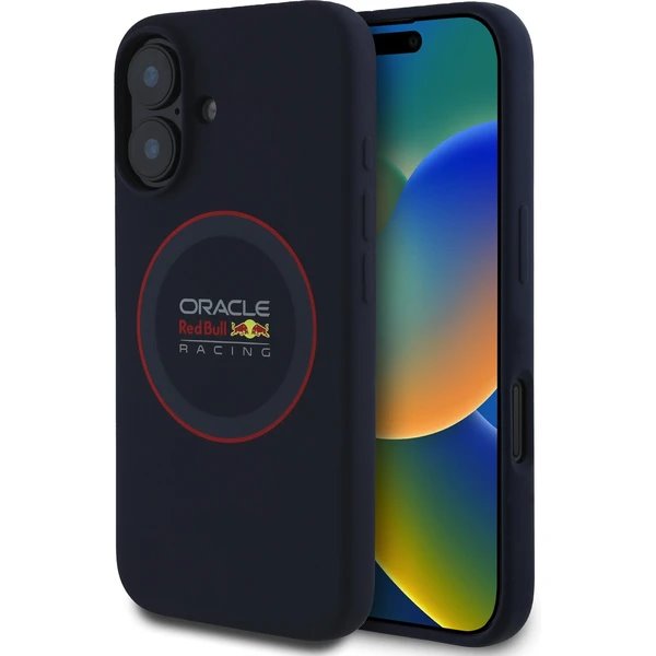 Red Bull Silicone Red Ring MagSafe Zadný Kryt pre iPhone 16 Plus modrý