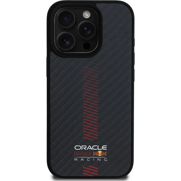 Red Bull Carbon Powerbar MagSafe Zadný Kryt pre iPhone 16 Pro Max čierny