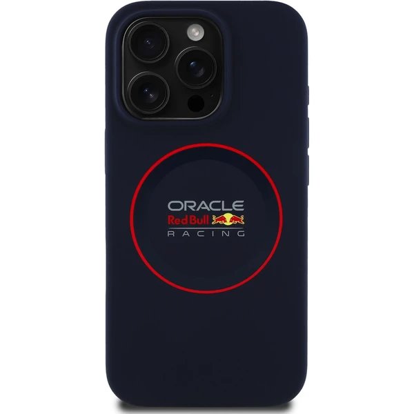 Red Bull Silicone Red Ring MagSafe Zadný Kryt pre iPhone 16 Pro Max modrý