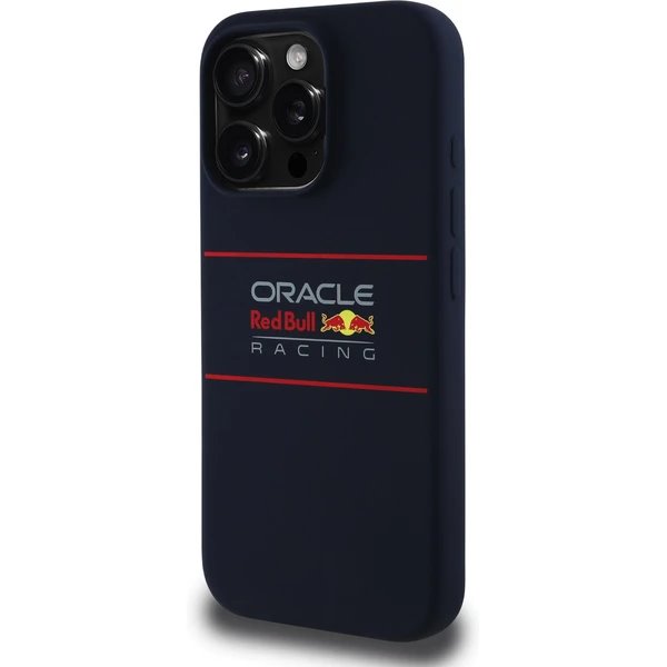 Red Bull Silicone Horizontal Logo MagSafe Zadný Kryt pre iPhone 16 Pro Max modrý
