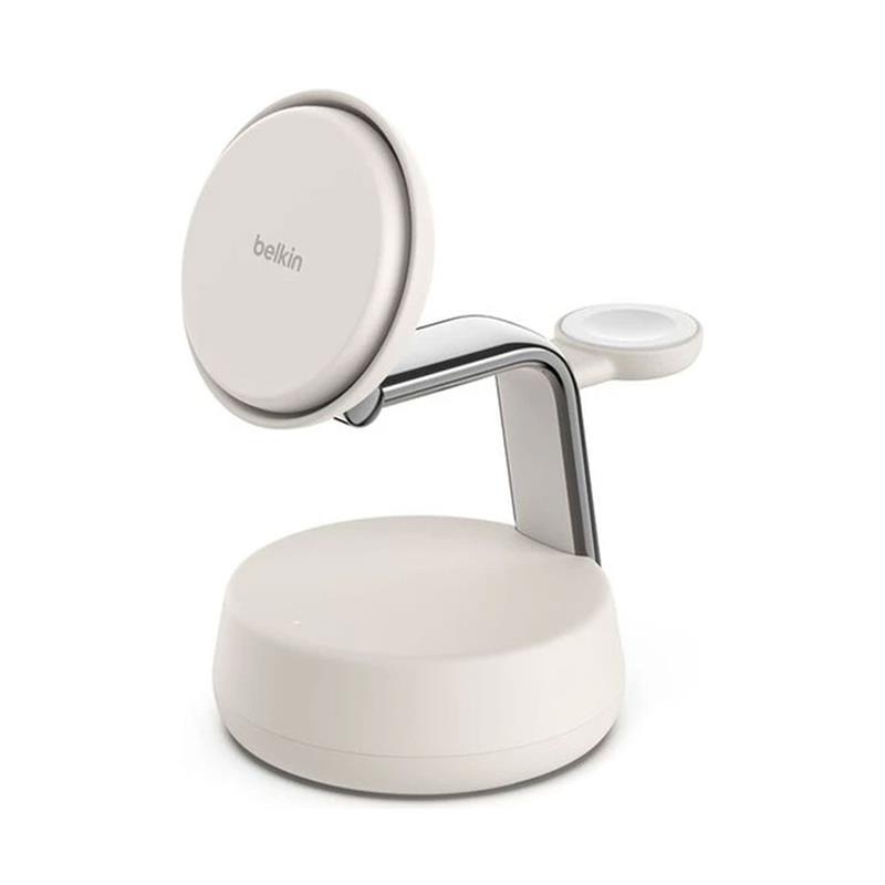 Belkin UltraCharge Pro 3-in-1 Magnetic Charging Dock with Qi2 25W - Sand
