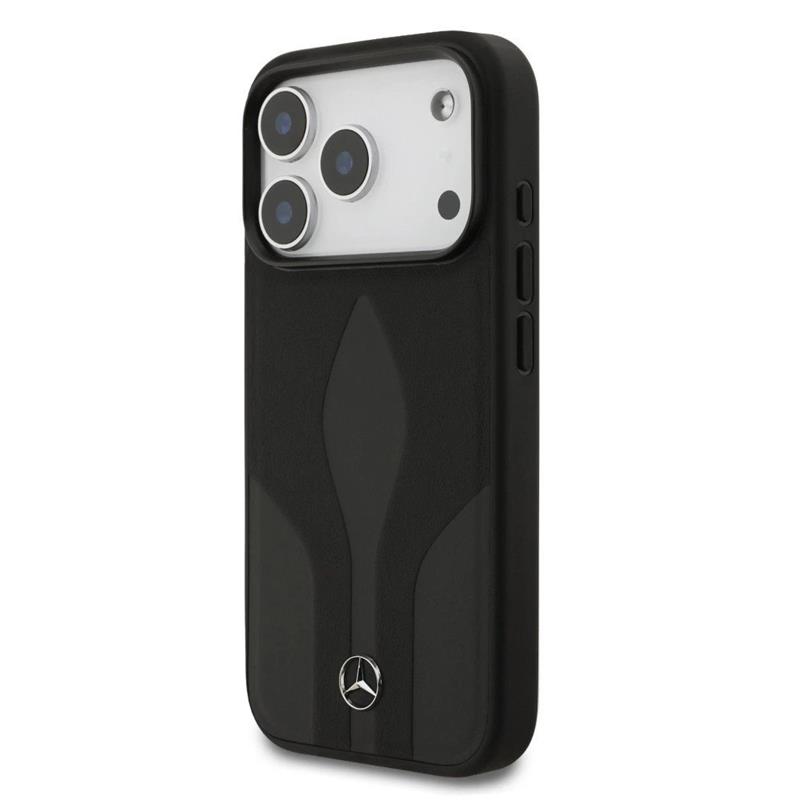 Mercedes Leather The Move MagSafe Zadný Kryt pre iPhone 17 Pro čierny