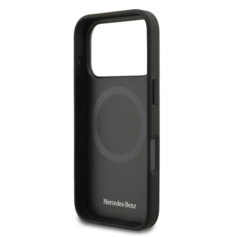 Mercedes Leather The Move MagSafe Zadný Kryt pre iPhone 17 Pro čierny