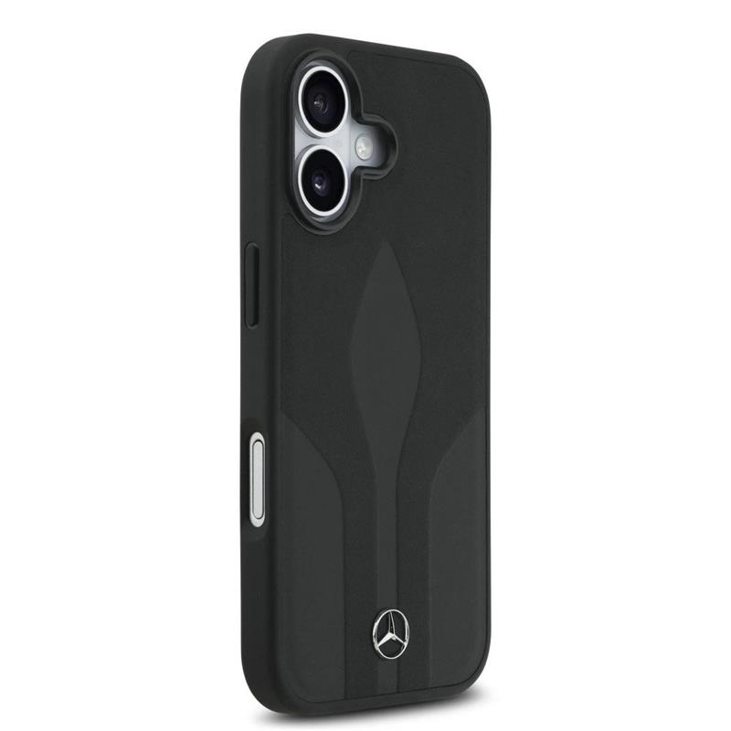 Mercedes Leather The Move MagSafe Zadný Kryt pre iPhone 17 čierny