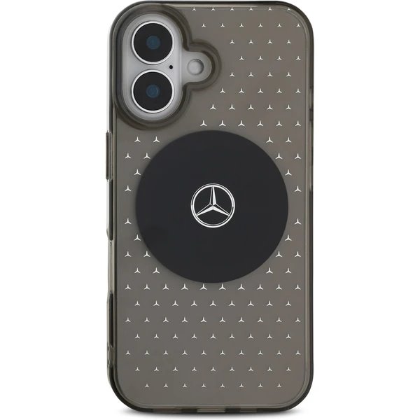 Mercedes PC/TPU Star Pattern MagSafe Zadný Kryt pre iPhone 16 Plus čierny