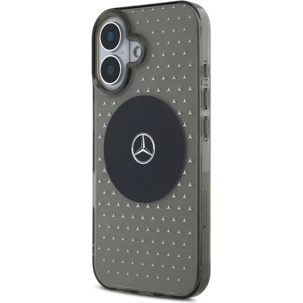 Mercedes PC/TPU Star Pattern MagSafe Zadný Kryt pre iPhone 16 Plus čierny