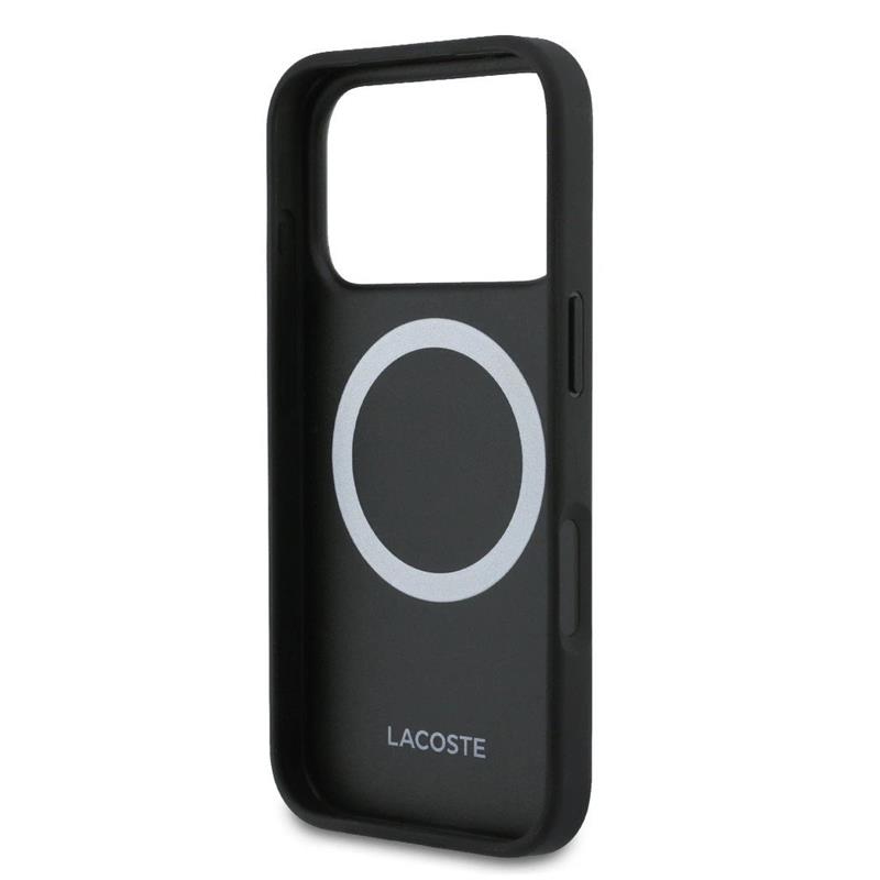 Lacoste Iconic Petit Pique MagSafe kryt + peňaženka iPhone 17 Pro Max hnedý