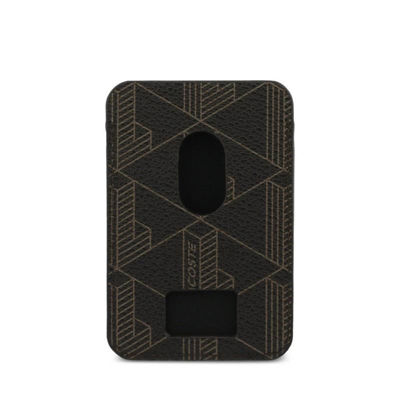 Lacoste Iconic Petit Pique MagSafe kryt + peňaženka iPhone 17 Pro Max hnedý