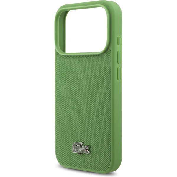 Lacoste Iconic Petit Pique MagSafe kryt + peňaženka iPhone 17 Pro zelený