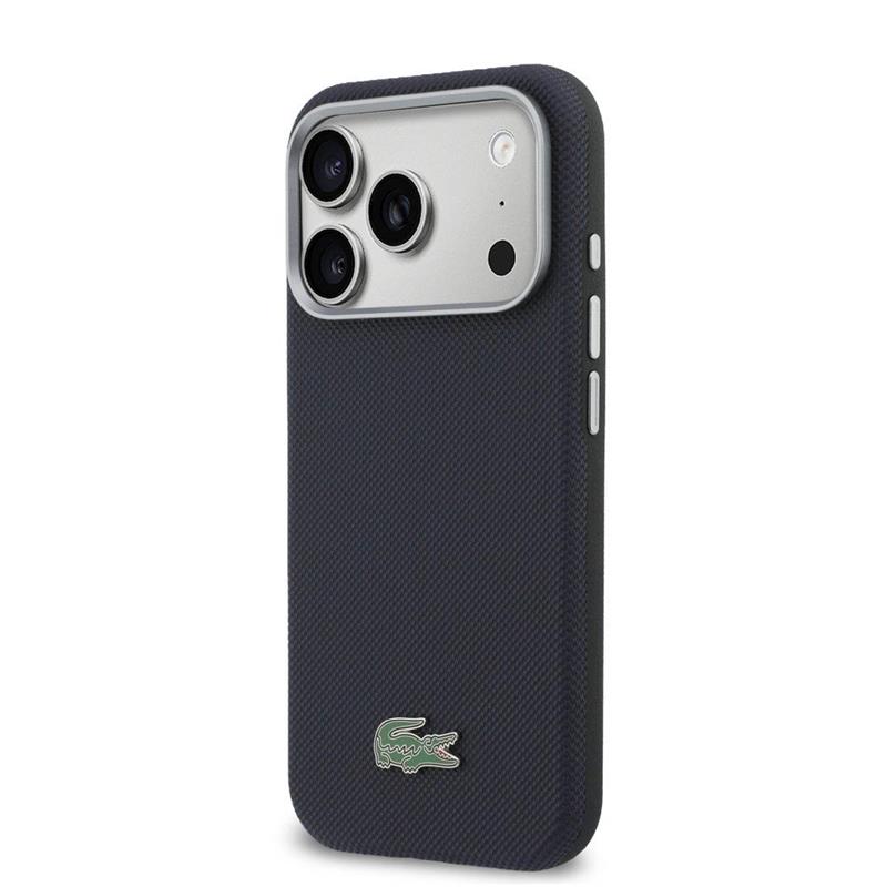 Lacoste PVC Petit Pique Semi Wrap MagSafe pre iPhone 17 Pro modrý