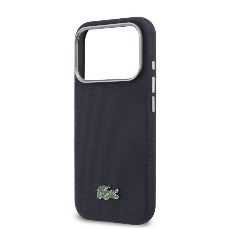 Lacoste PVC Petit Pique Semi Wrap MagSafe pre iPhone 17 Pro modrý