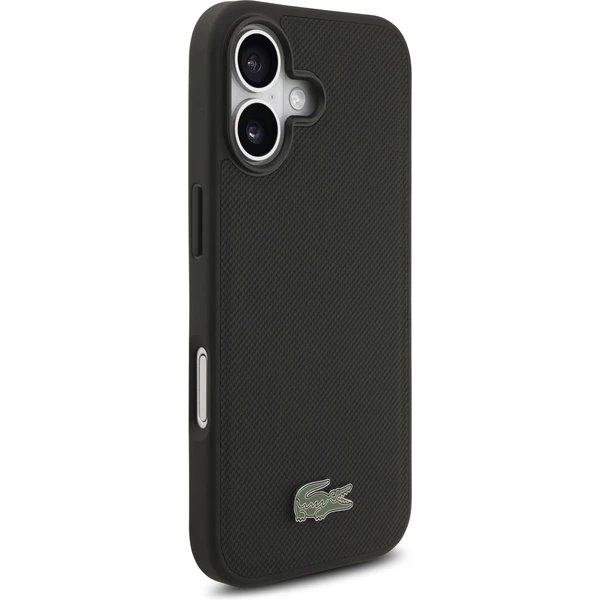 Lacoste Iconic Petit Pique MagSafe kryt + peňaženka iPhone 17 čierny