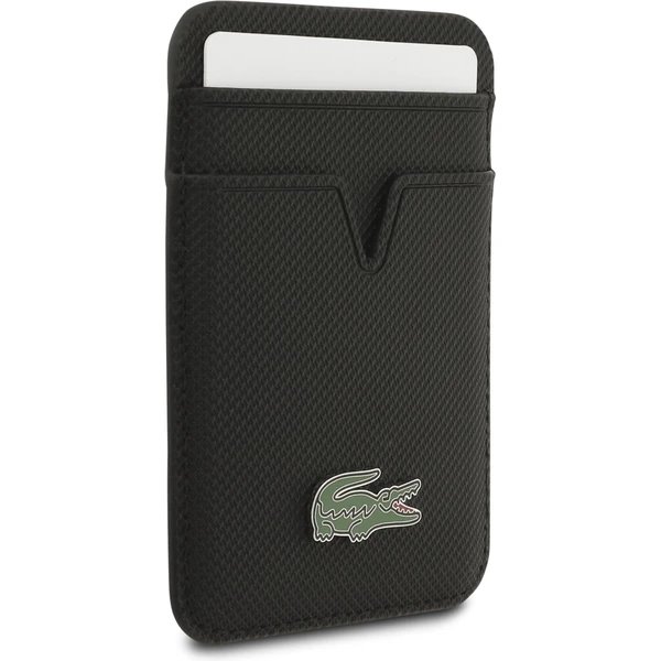 Lacoste Iconic Petit Pique MagSafe kryt + peňaženka iPhone 17 čierny