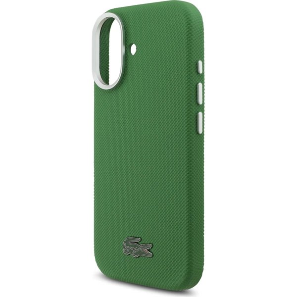 Lacoste PVC Iconic Petit Pique Metal Logo MagSafe kryt iPhone 17 zelený