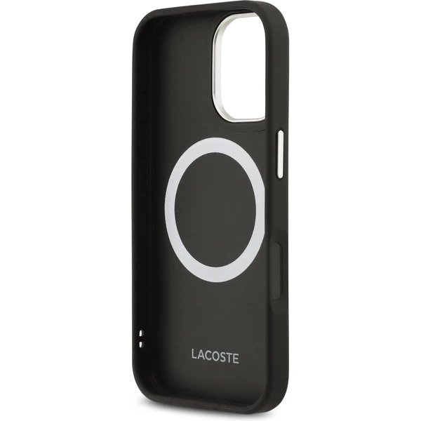 Lacoste PU Leather Champs Elysees MagSafe kryt iPhone 17 čierny
