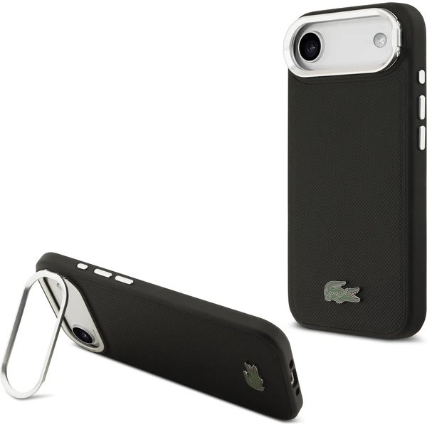 Lacoste Iconic Petit Pique Camera Stand MagSafe kryt iPhone Air čierny