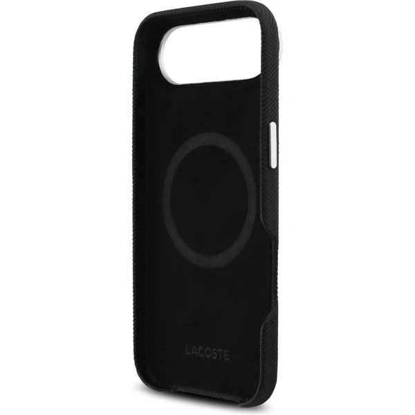 Lacoste Iconic Petit Pique Metal Logo MagSafe kryt iPhone Air čierny