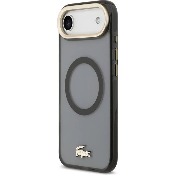 Lacoste PC/TPU Frosted Finish Gold Logo MagSafe kryt iPhone Air čierny