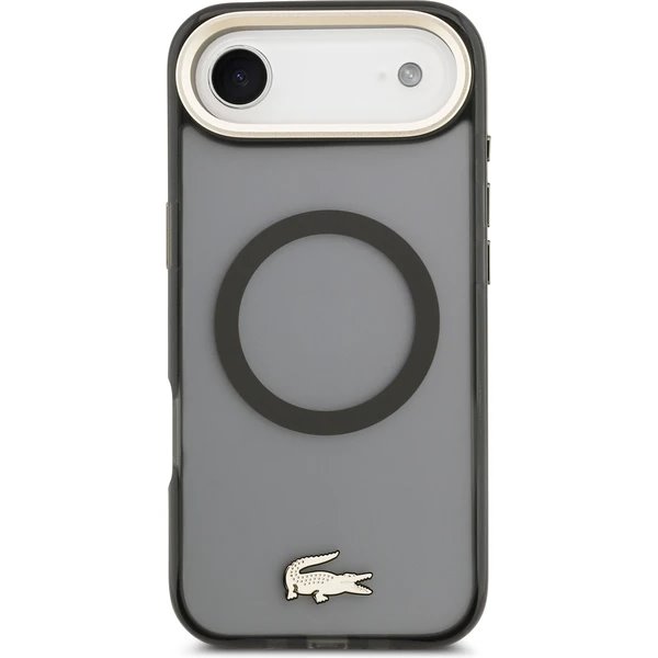 Lacoste PC/TPU Frosted Finish Gold Logo MagSafe kryt iPhone Air čierny