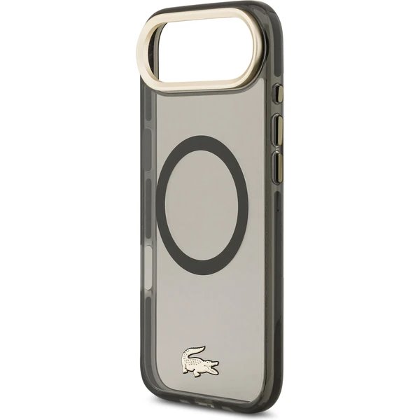 Lacoste PC/TPU Frosted Finish Gold Logo MagSafe kryt iPhone Air čierny