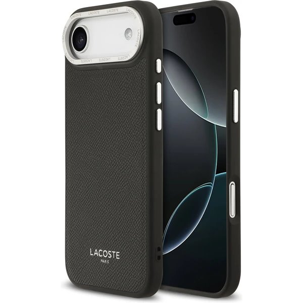 Lacoste PU Leather Champs Elysees MagSafe kryt iPhone Air čierny