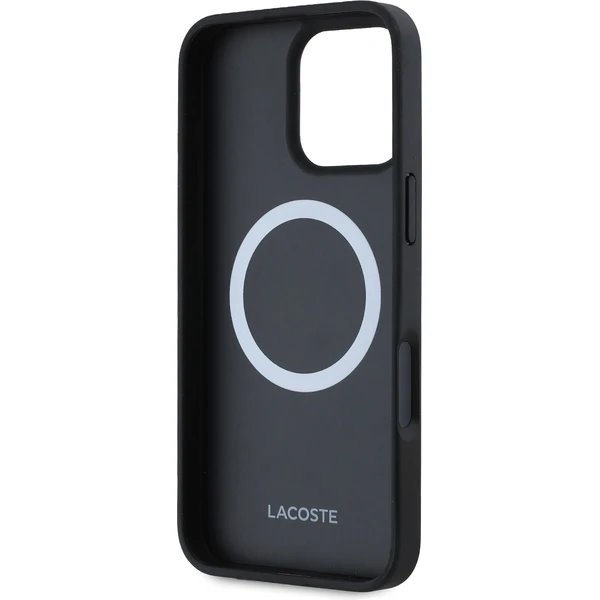 Lacoste Blend Monogram MagSafe kryt iPhone 16 Pro čierny
