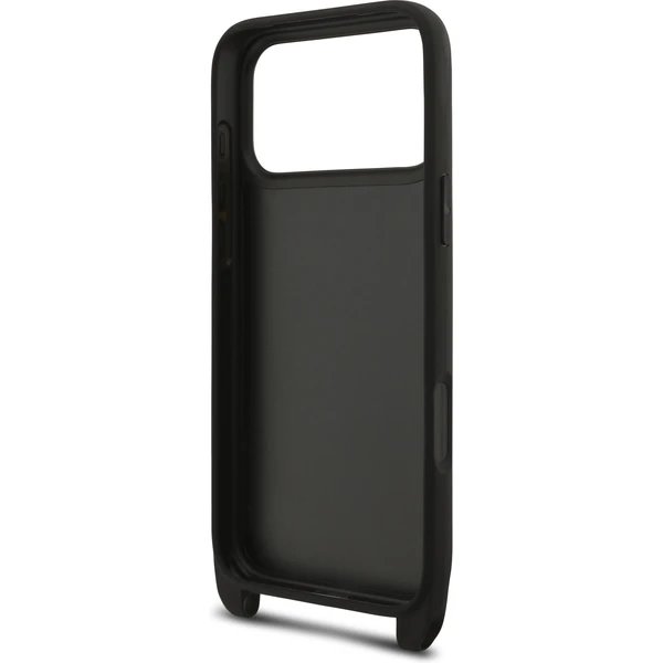 Karl Lagerfeld Saffiano Crossbody Popruh Metal Karl and Choupette kryt iPhone 17 Pro Max čierny