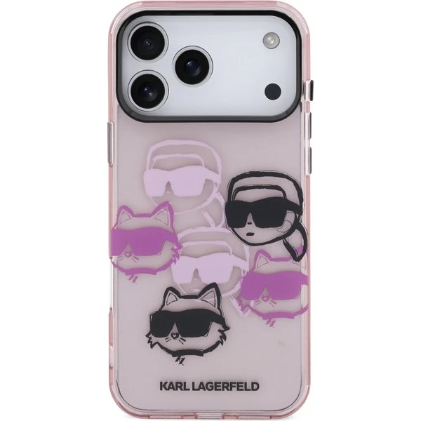 Karl Lagerfeld IML Multi K&CH Heads kryt iPhone 17 Pro Max ružový