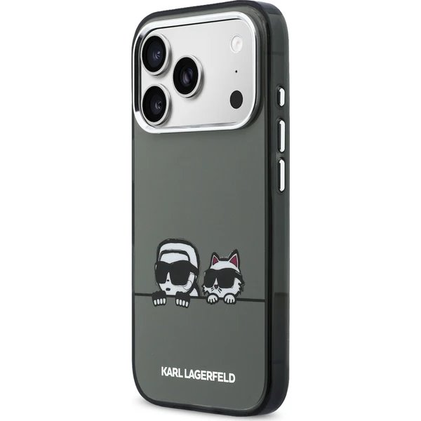 Karl Lagerfeld IML K&CH Heads Logo MagSafe MagSafe kryt iPhone 17 Pro Max čierny