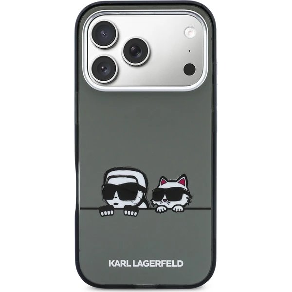 Karl Lagerfeld IML K&CH Heads Logo MagSafe MagSafe kryt iPhone 17 Pro Max čierny