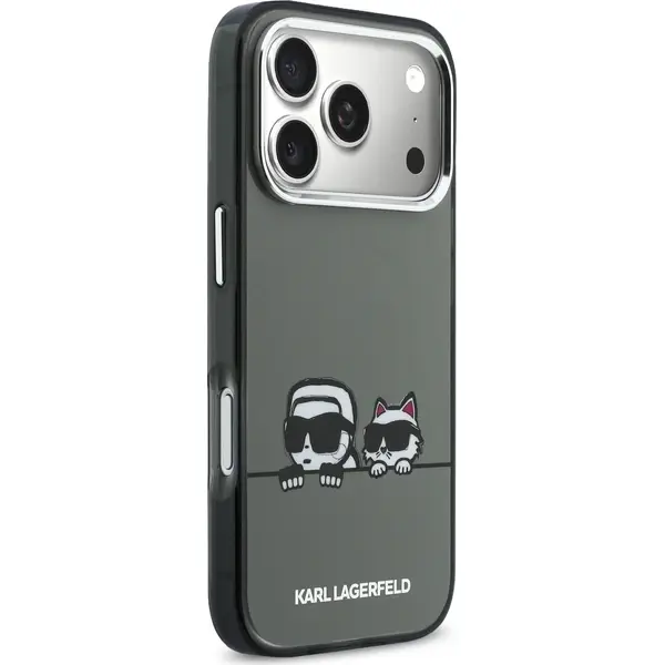 Karl Lagerfeld IML K&CH Heads Logo MagSafe MagSafe kryt iPhone 17 Pro čierny