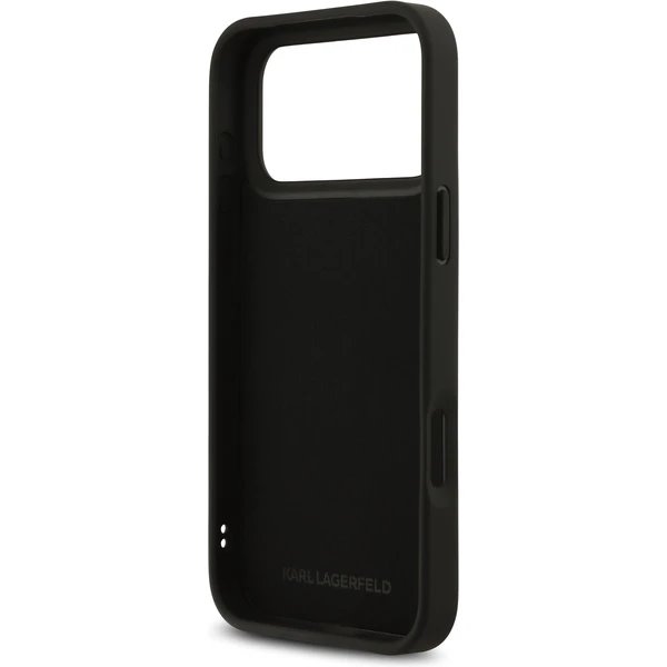 Karl Lagerfeld 3D Rubber Karl and Choupette kryt iPhone 17 Pro čierny