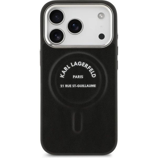 Karl Lagerfeld PU RSG Logo MagSafe kryt iPhone 17 Pro čierny