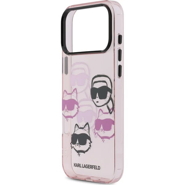Karl Lagerfeld IML Multi K&CH Heads kryt iPhone 17 Pro ružový