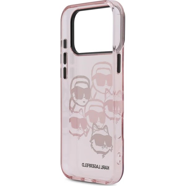 Karl Lagerfeld IML Multi K&CH Heads kryt iPhone 17 Pro ružový