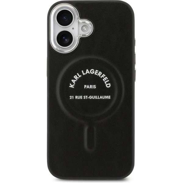Karl Lagerfeld PU RSG Logo MagSafe kryt iPhone 17 čierny