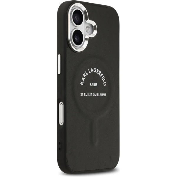 Karl Lagerfeld PU RSG Logo MagSafe kryt iPhone 17 čierny