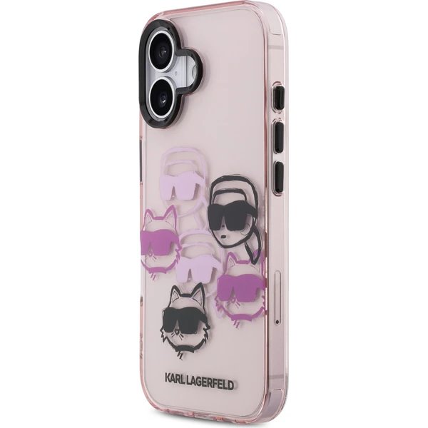 Karl Lagerfeld IML Multi K&CH Heads kryt iPhone 17 ružový