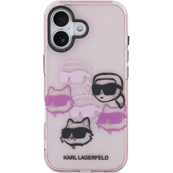 Karl Lagerfeld IML Multi K&CH Heads kryt iPhone 17 ružový