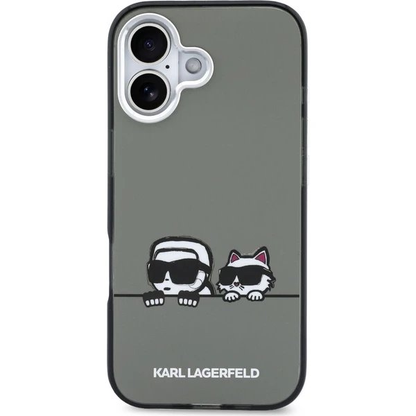 Karl Lagerfeld IML K&CH Heads Logo MagSafe MagSafe kryt iPhone 17 čierny