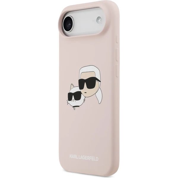 Karl Lagerfeld Liquid Silicone Double Heads MagSafe kryt iPhone Air ružový